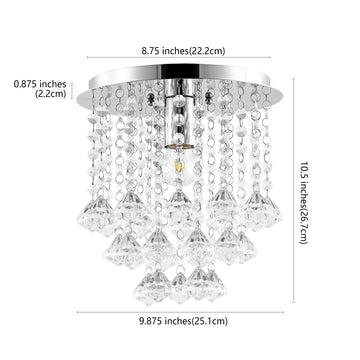 Lillibet 9.88" Traditional Transitional Iron LED Semi Flush Mount - JONATHAN Y